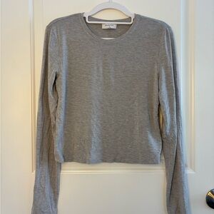 Babaton Aritzia Gray Long Sleeve Top